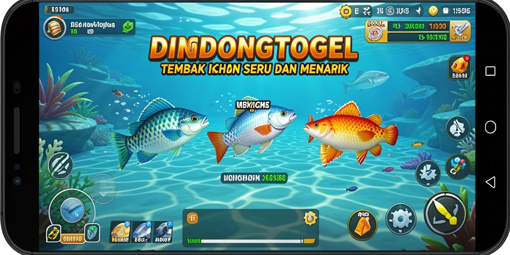 Screenshot DINGDONGTOGEL menampilkan momen menangkap ikan seru.