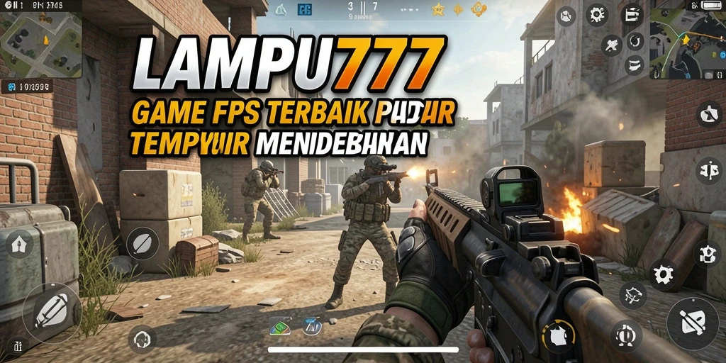 Screenshot utama LAMPU777 menampilkan aksi tembak-menembak yang intens.