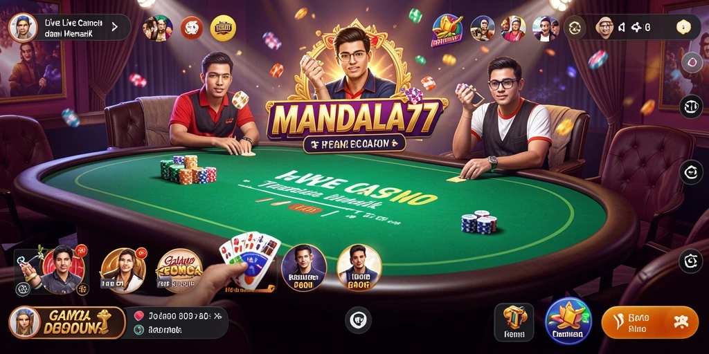 Gameplay Live Casino menegangkan di MANDALA77 dengan dealer profesional.