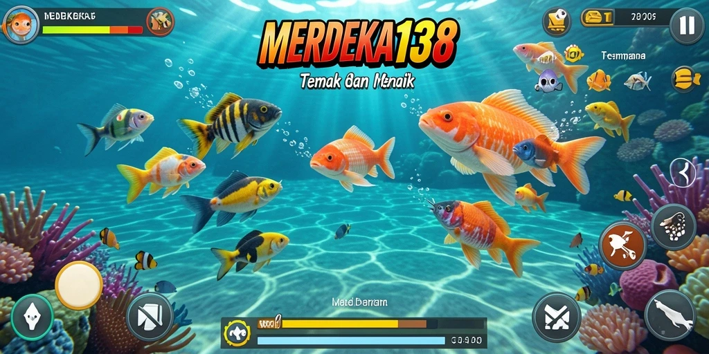 Tampilan gameplay seru Tembak Ikan di MERDEKA138.
