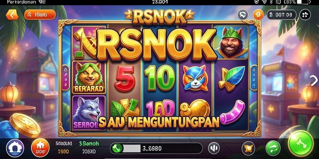 Tampilan gameplay Slot yang menegangkan dan penuh warna di RSNOK.